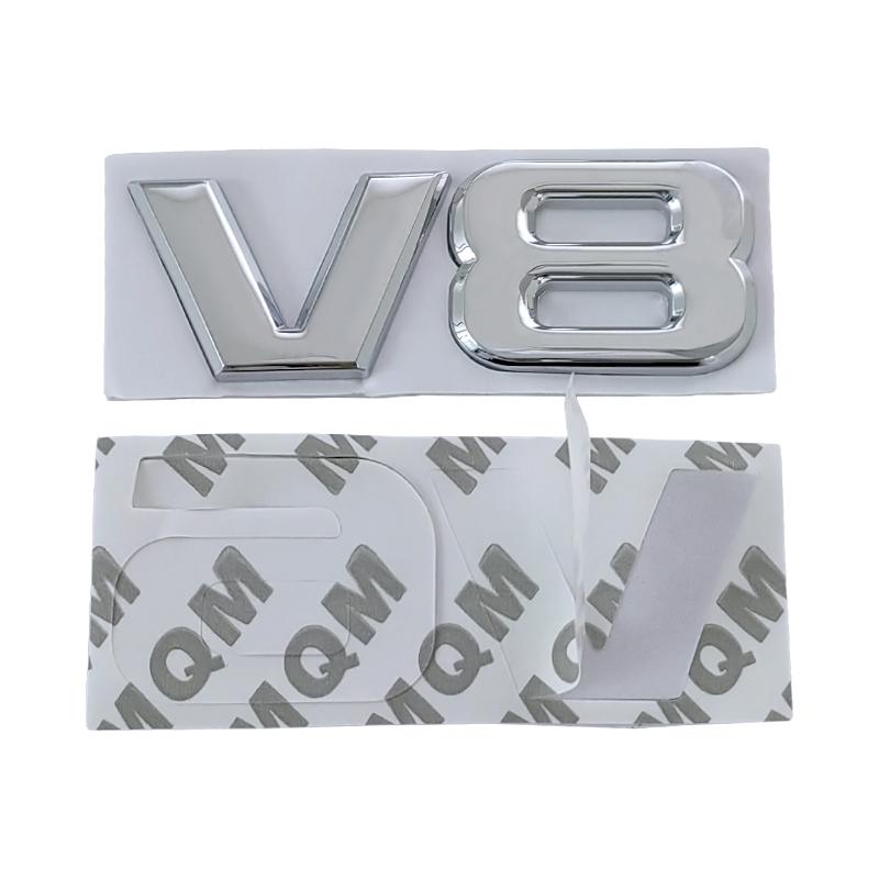 3d Chrome Black Logo V6 V8 Emblem Decals For Toyota Camry DFGHSTY6 Highlander Land Cruiser Fender Trunk V8 V6 Badge Sticker Accessories
