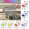 Adorable Children's Mini Metal Shopping Trolley And Colorful Basket Role Play Toy Set For Imaginative Play