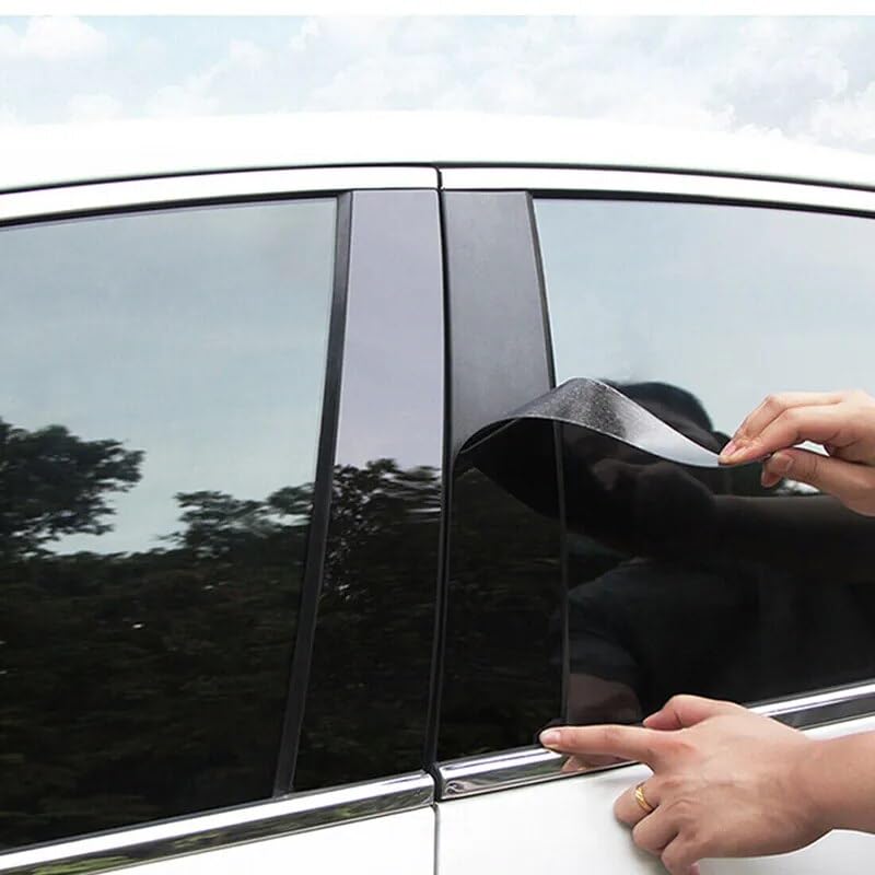 DEMUR Glossy Black Jaguar XF X260 XE X760 2015 2016-2023 Polished Pillar Post Car