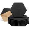 12Pcs Hexagon Soundproof Wall Panel Self-Adhesive Sound Absorbing High Density Thick Acoustic Foam Panel Home Studio Noise Reduction Wall Panel