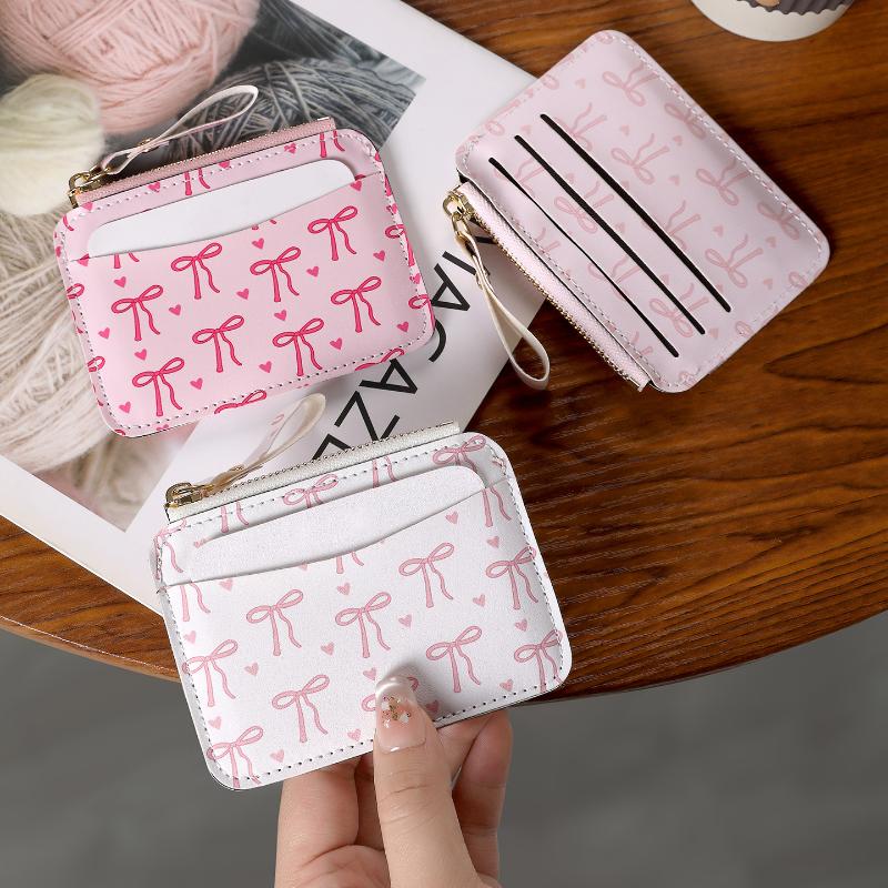 Stylish Bow Coin Purse, Credit Card Holder, Large Capacity Small Card Holder, Slim Coin Purse, Suitable For Women And Girls