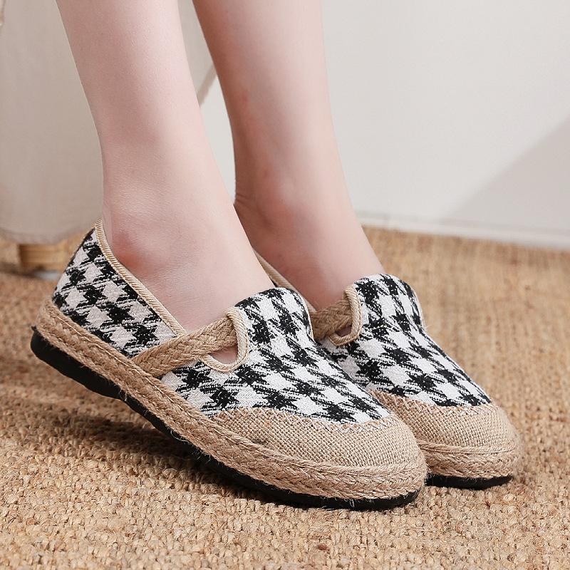 Spring New Cloth Shoes Women's Single Shoes Canvas Shoes Non-slip Soft Sole Comfortable One-pedal Fisherman Shoes