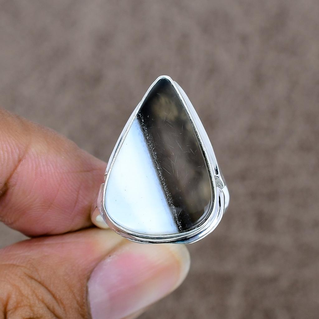 Owhyee Opal Genstone Handmade 925 Sterling Silver Jewelry Ring Size 9 KKG-535