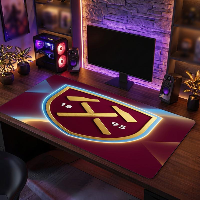 Tappetino per Mouse Grande Stampa West Ham United Football, Tappetino Esteso Antiscivolo per Scrivania da Gioco per Ufficio Casa