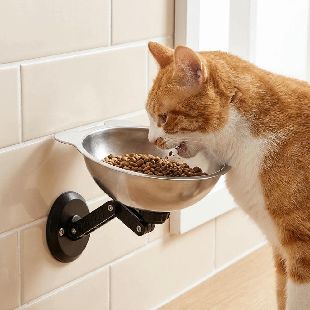 Height Adjustable Magnetic Cat Bowl Space Saving Cat Food Bowl Cervical Spine Bowl  Pet Feeding