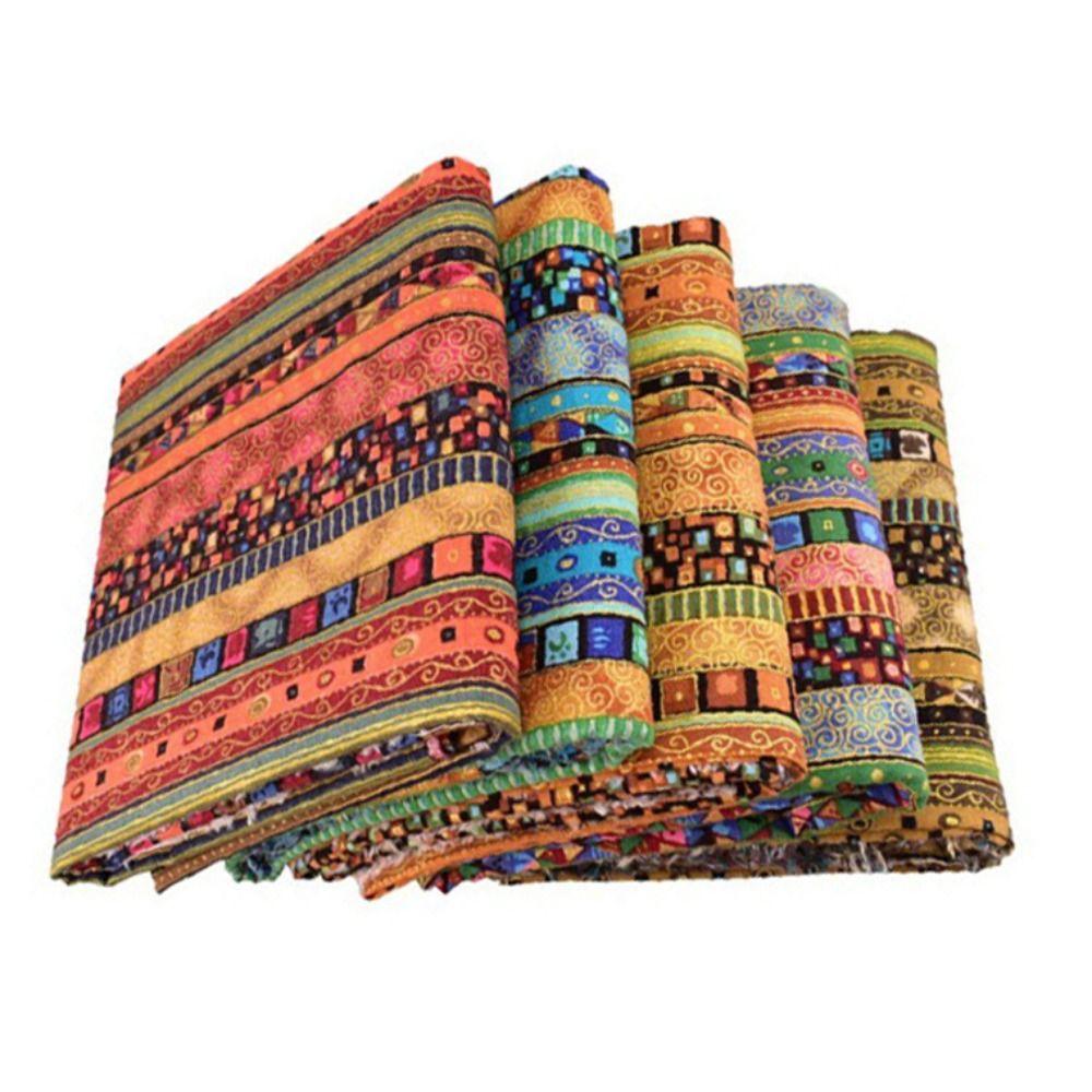 

5 шт. Лоскутное шитье ткань мягкая одежда ткань этнический стиль хлопчатобумажная ткань для одежды сумки 5PCS