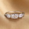 Lindon Klassischer Zirkonring aus Kupferlegierung, Damenschmuck, Hochzeitsversprechen, Partygeschenk