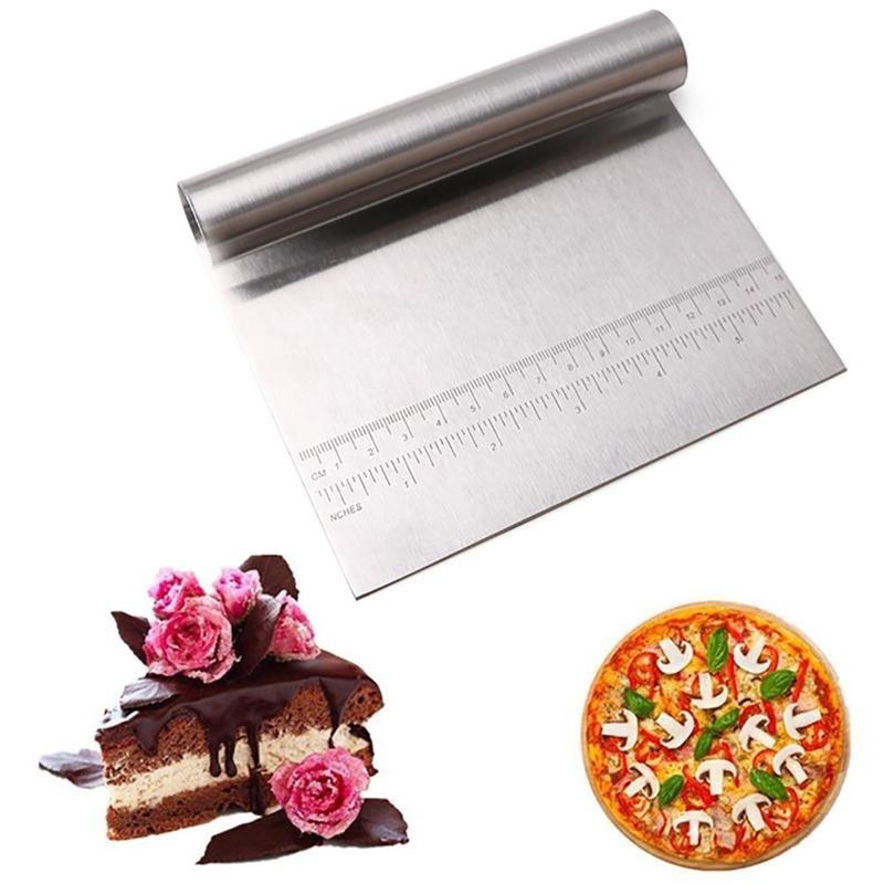New Kitchen Stainless Steel Cut Knife Restaurant Scraper with Scale Cutters Scraping Knife Dough Knives