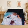 Coperta morbida in flanella alla moda T-Taylor Singer Music, Coperta accogliente per letto, Divano, Divano, Camera da letto, Soggiorno, Viaggio, Picnic
