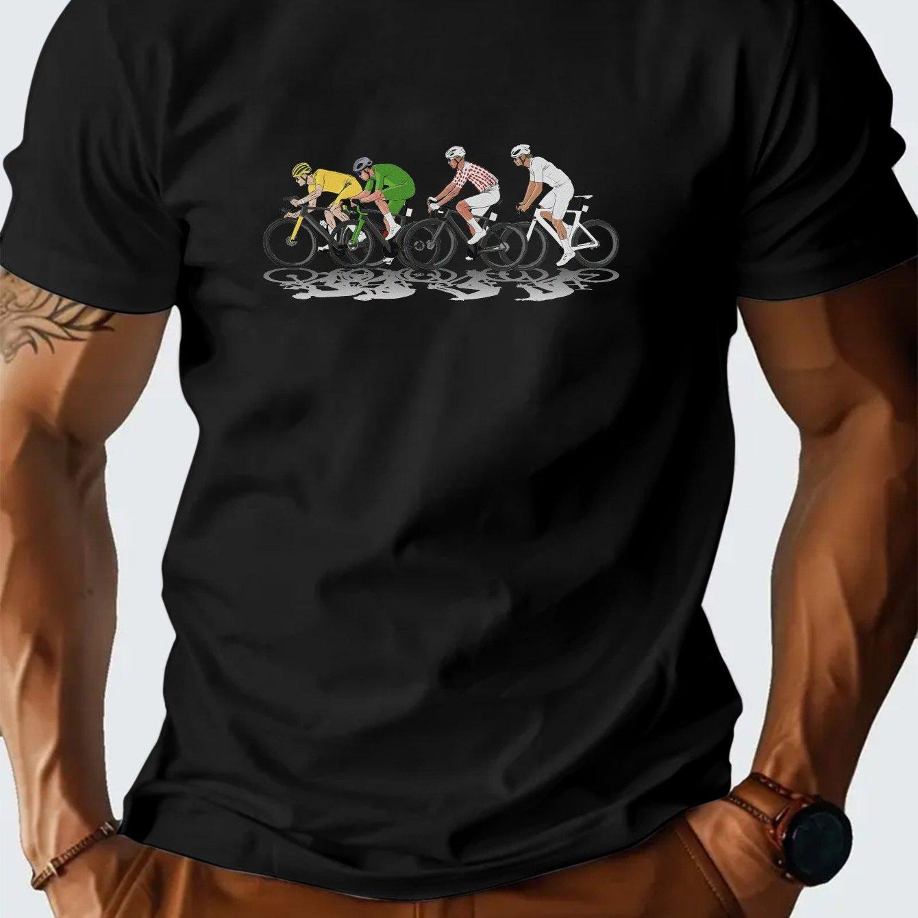 ZheXiong TEE Heren Dames Tour De France Grafisch T-shirt Ademend Vochtregulerend T-shirt met Offici&euml;le Etappe Casual Ronde Hals Korte Mouw Top 2XL