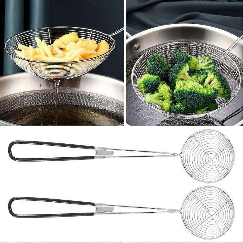 10 Pieces Hot Pot Strainer Scoops,Stainless Steel Hot Pot Strainer Spoons Mesh Skimmer Spoon Straine