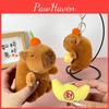 Plush Whimsical Capybara Keychain Toy With Soft Pp Cotton Filling For Joyful Play Kids