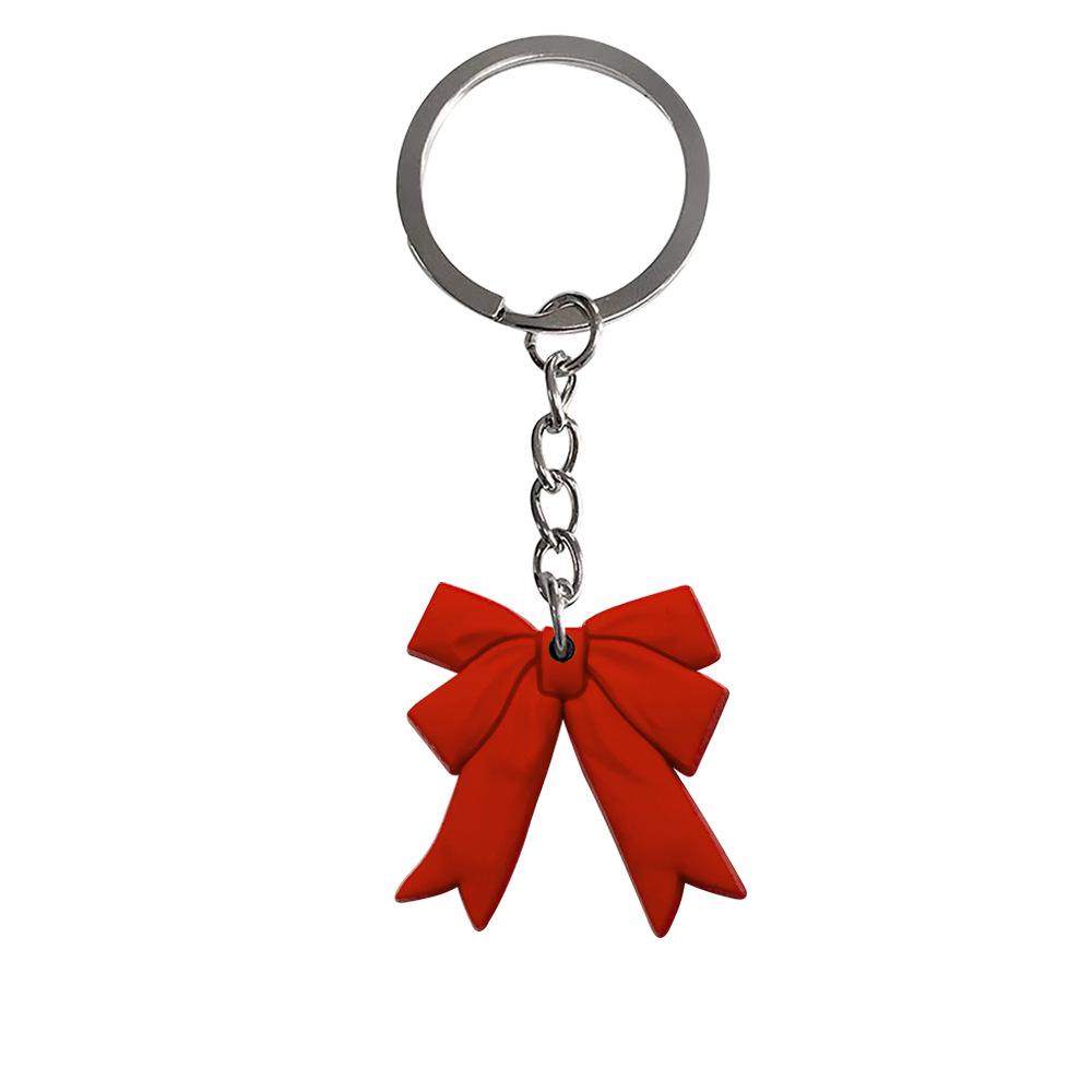 Bow Knot Keychain Soft PVC Pendant Ornament