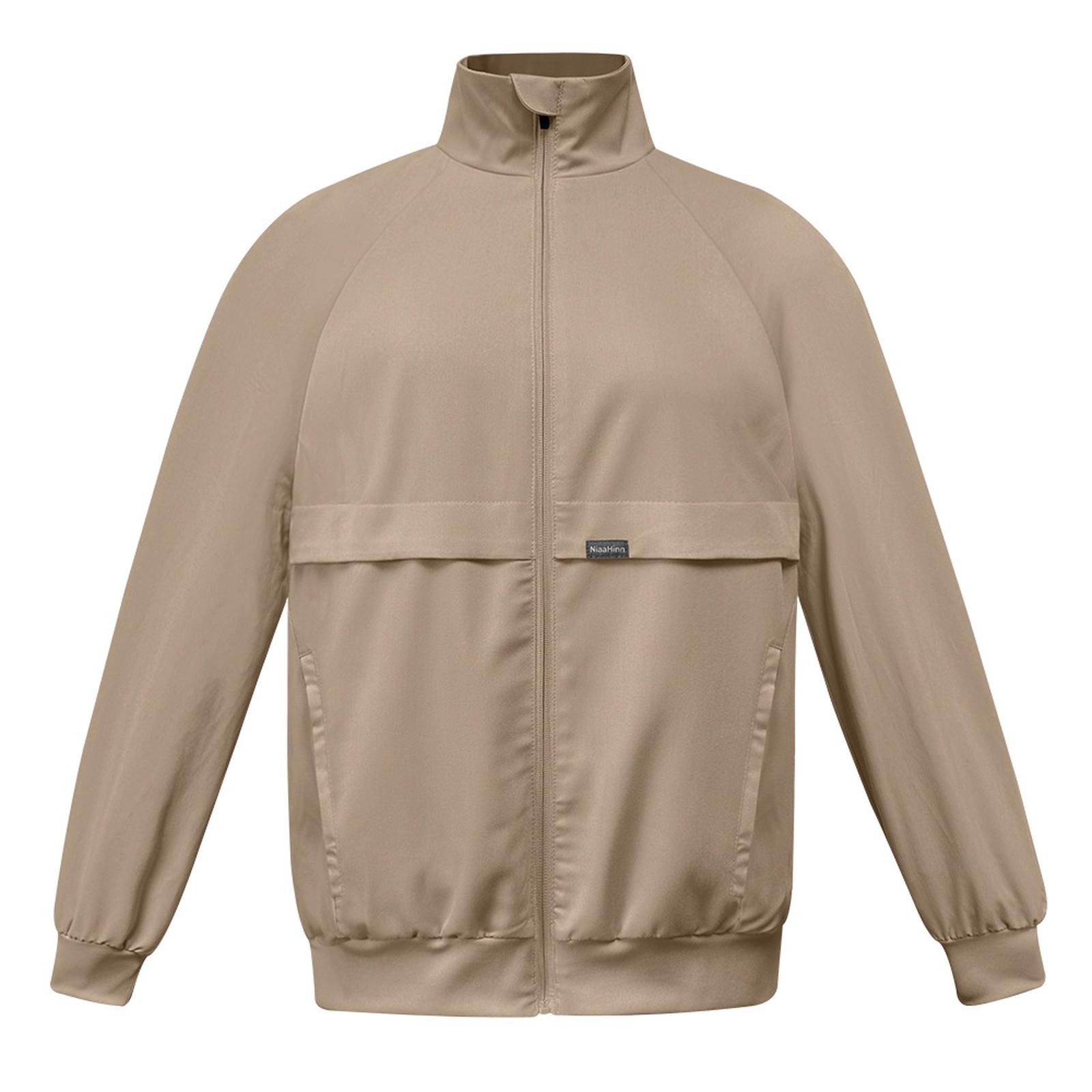 

Мужская и женская однотонная толстая куртка с длинным рукавом, воротником-стойкой и карманом, одежда медсестры, защитная рабочая одежда, куртка M хаки