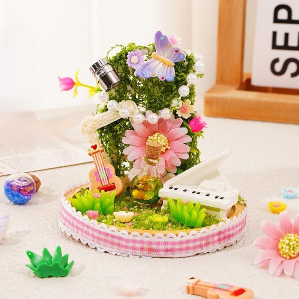 Wooden Material DIY Miniature Kit 3D Stereoscopic Art Craft Garden Miniature Model Kit Collectible Ornament