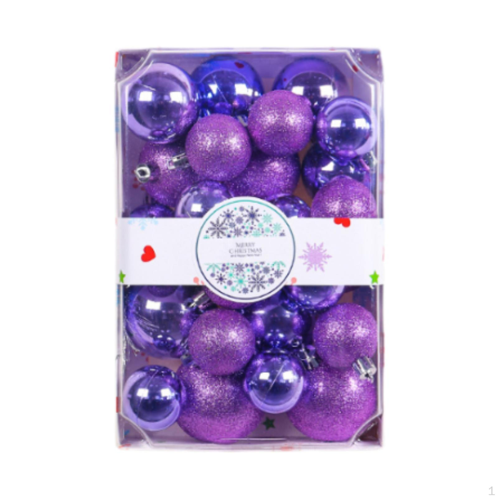 

26 шт. Рождественские шары, декоративные безделушки, украшения для елки на годовщину Purple