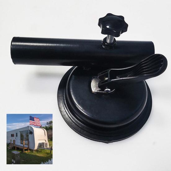 Damage-Free Installation Flagpole Base Alloy Construction Quick Flag Mount Suction Cup Flagpole Holder Flag Bracket