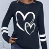 Women's T shirt Plus Size Tee Daily Casual Long Sleeve Black Spring Fall