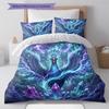 Peacock Pattern Bedding Quilt Set Quilt Cover Pillowcase Home Decoration Birthday Gift (1 * Duvet Cover + 2 * Pillowcase, Without Core)