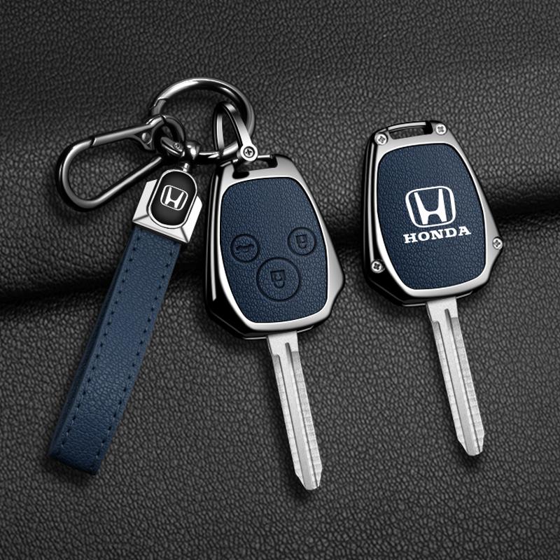 

Zinc Alloy Leather Car Remote Key Case Cover For HONDA Accord CRV Pilot Civic 2003 2007 2008 2009 2010 2011 2012 2013 Accessory