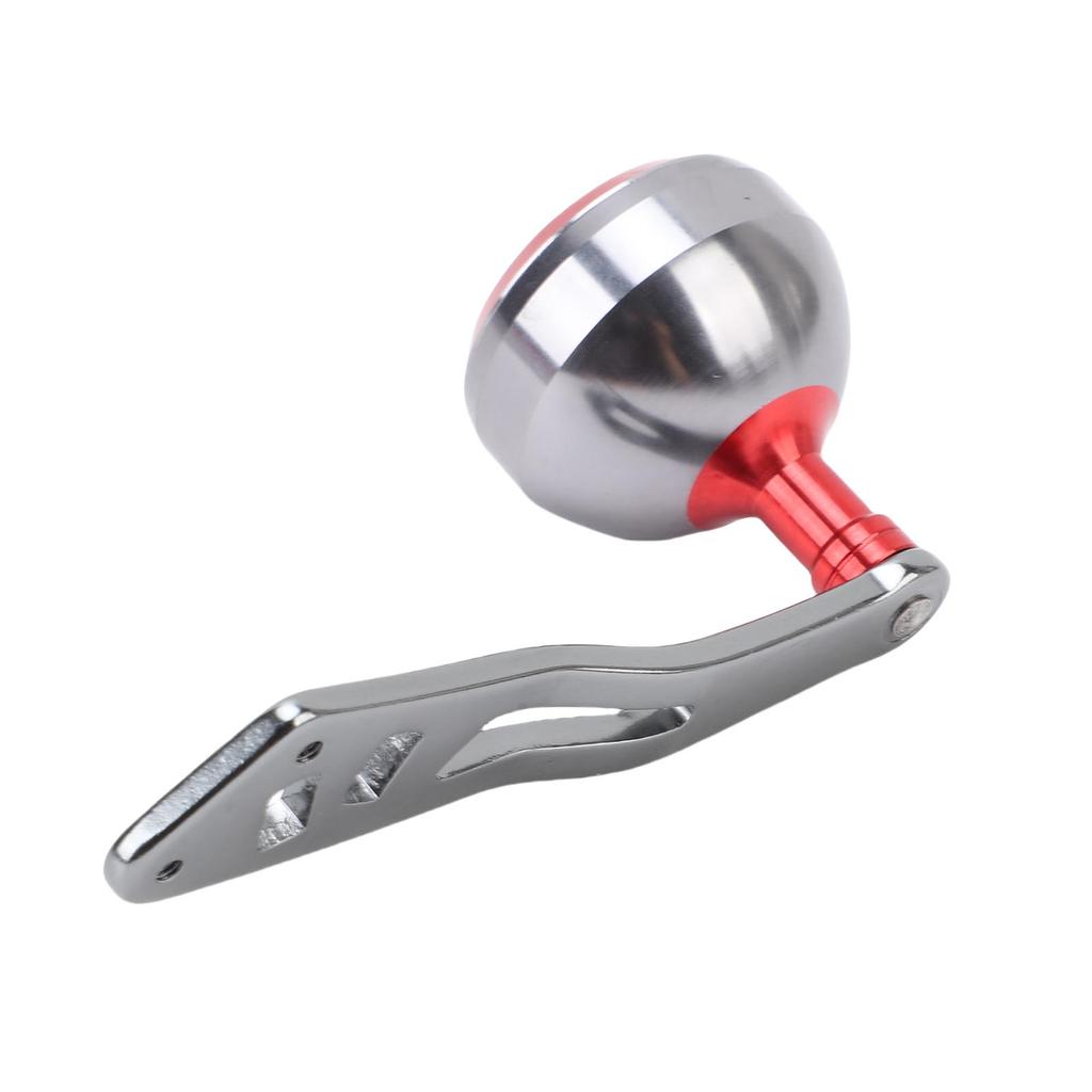 Fishing Reel Power Handle Aluminum Alloy Lightweight Ergonomic Baitcasting Reel Knob Handle Grip Red