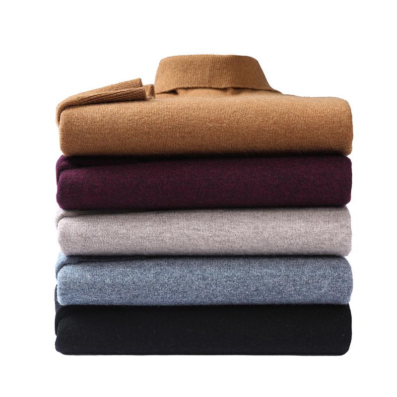 Autumn and Winter Men's Men's Senior Sense Thickened Turtleneck Warm Sweater Casual Pullover