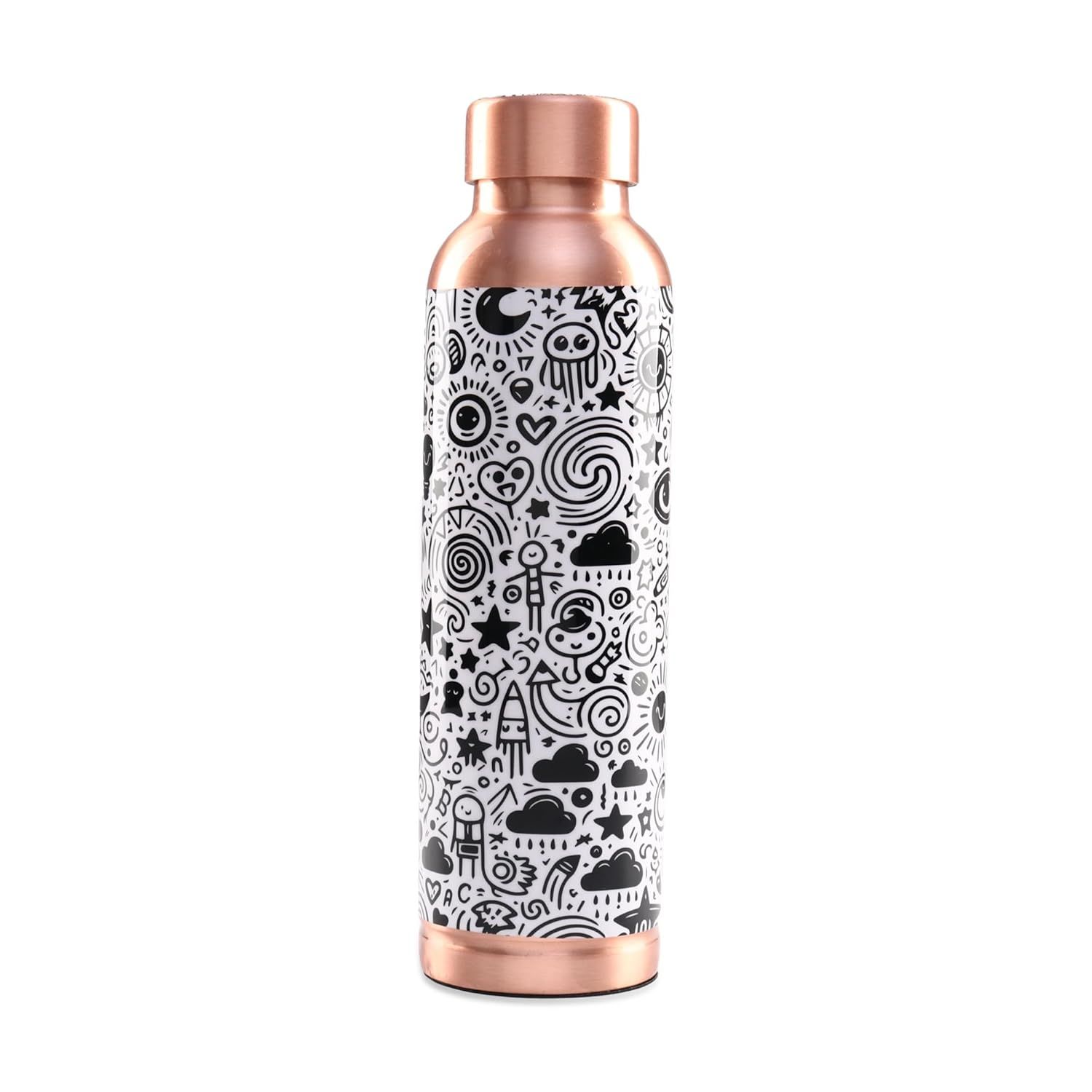 

Home Copper Water Bottle 950ml | Designer Leakproof Eco-Friendly Immunity Boosting Non-Toxic BPA Free | Kids Drinkware & Storage