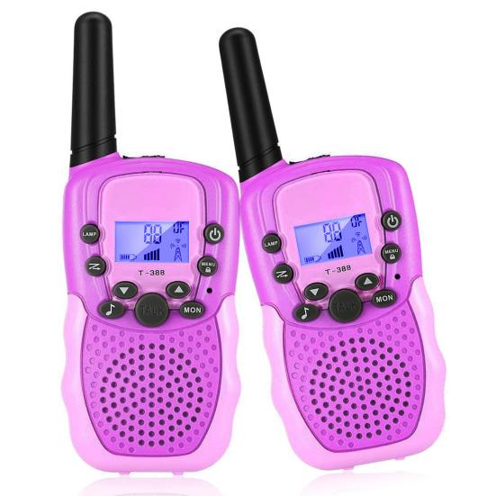 2 Stück Walkie Talkies mit 22 Kanälen 2-Wege-Funkgeräte Geschenke 3 Kilometer