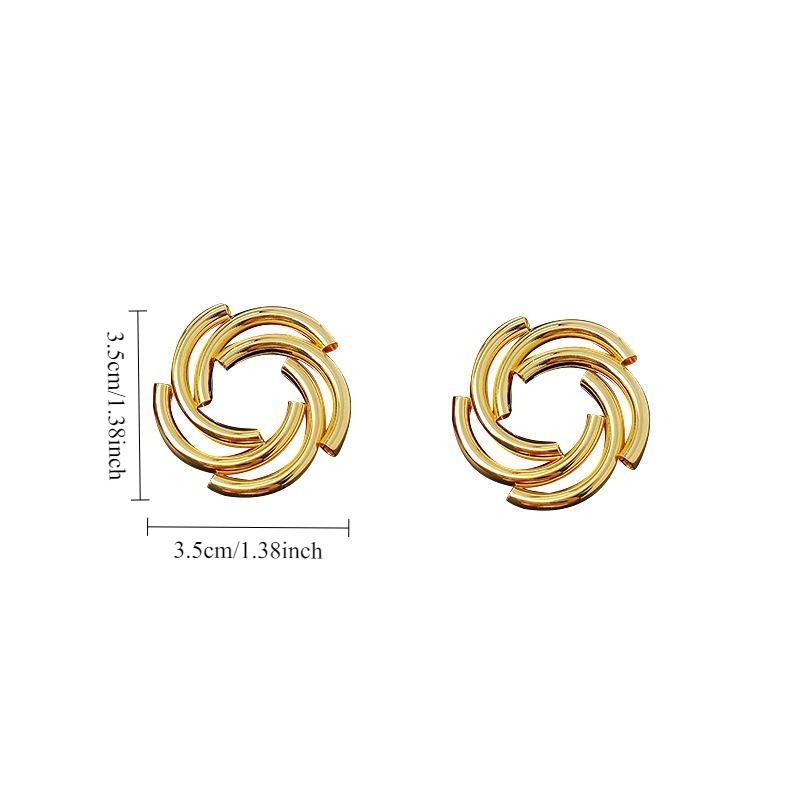 Round Flower Earrings for Women, Fashionable and Simple Popular Earrings Gift