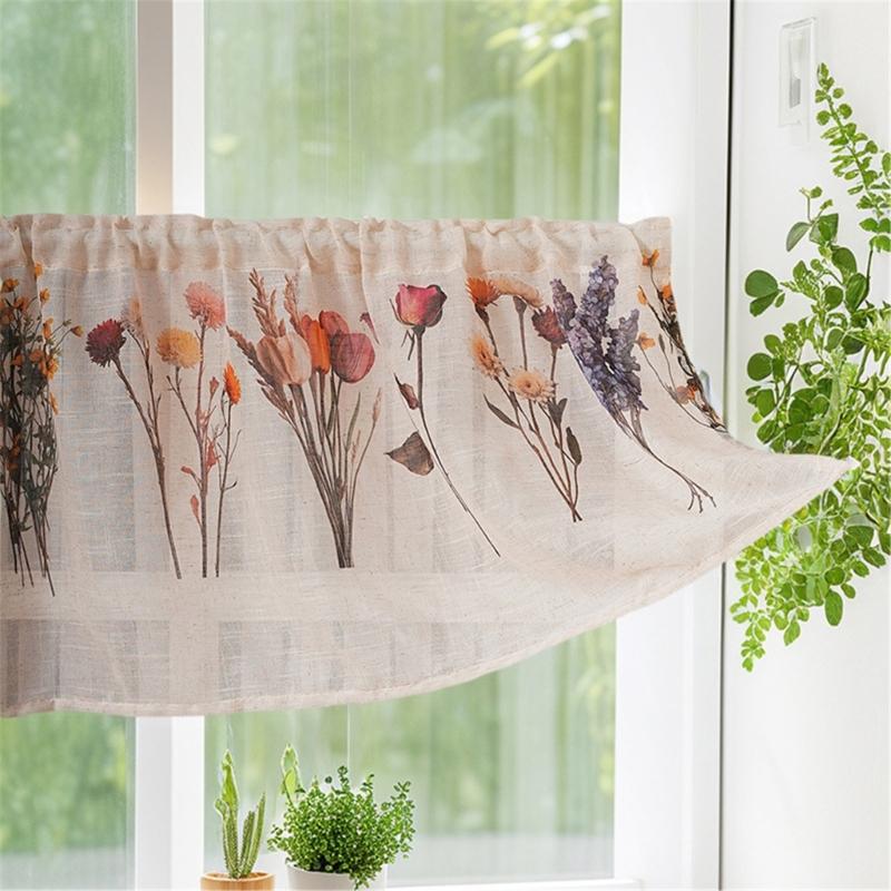 Dustproof Linen Door Curtain Natural Fiber Privacy Screen Adjustable Size for Apartments Studios Home Decoration