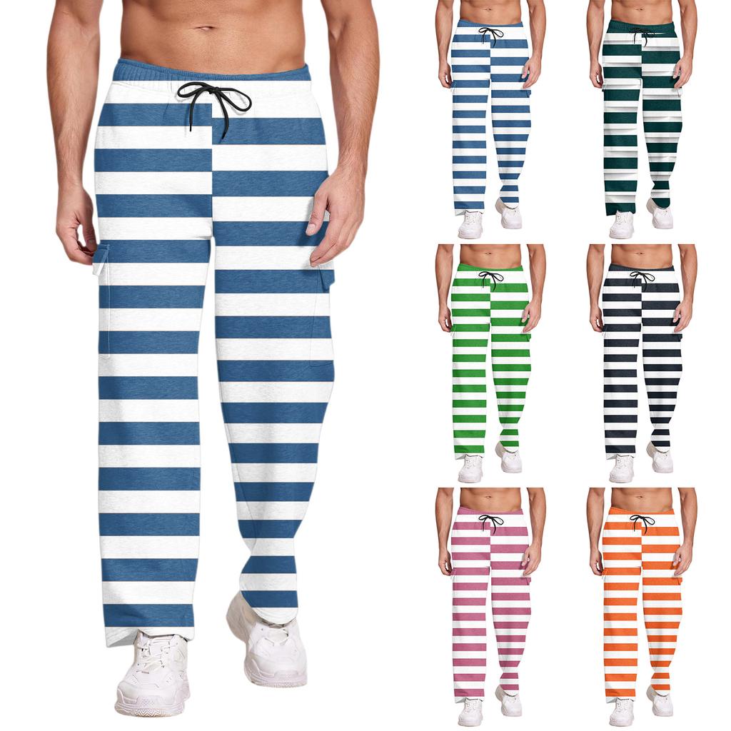 Casual Sports Pants Men's Loose Leggings Long Panel Fitness Running Training Pants