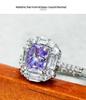 Gessen Jewelry Luxury Diamond Inlaid Rectangular Ring