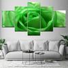5 panel green rose flower Canvas Wallpapers modern Poster Modular art painting for Living Room Home Decor
