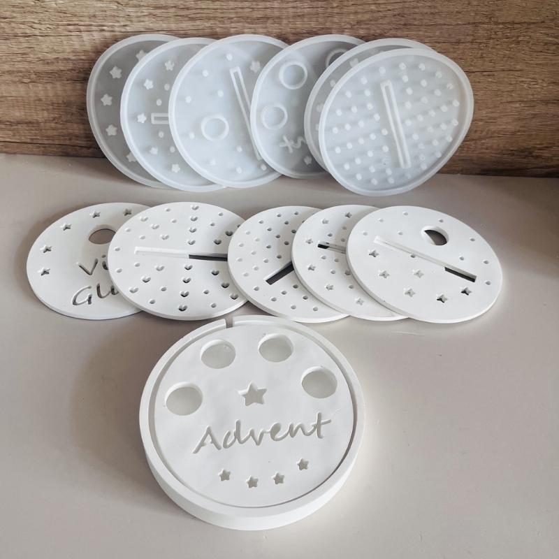Round Silicone Mold For DIY LED Candle Holders Sturdy And Easy To Demold For Creative Homes Decors Projects