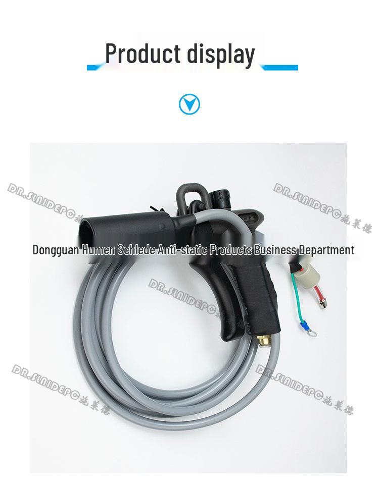 Handheld High Voltage Ion Wind Gun - Industrial Static Eliminator & Dust Removal Tool