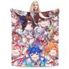 Uma Musume Pretty Derby Blankets Flannel Decoration  Multi-function Super Soft Throw Blanket for Sofa Office Bedding Throws
