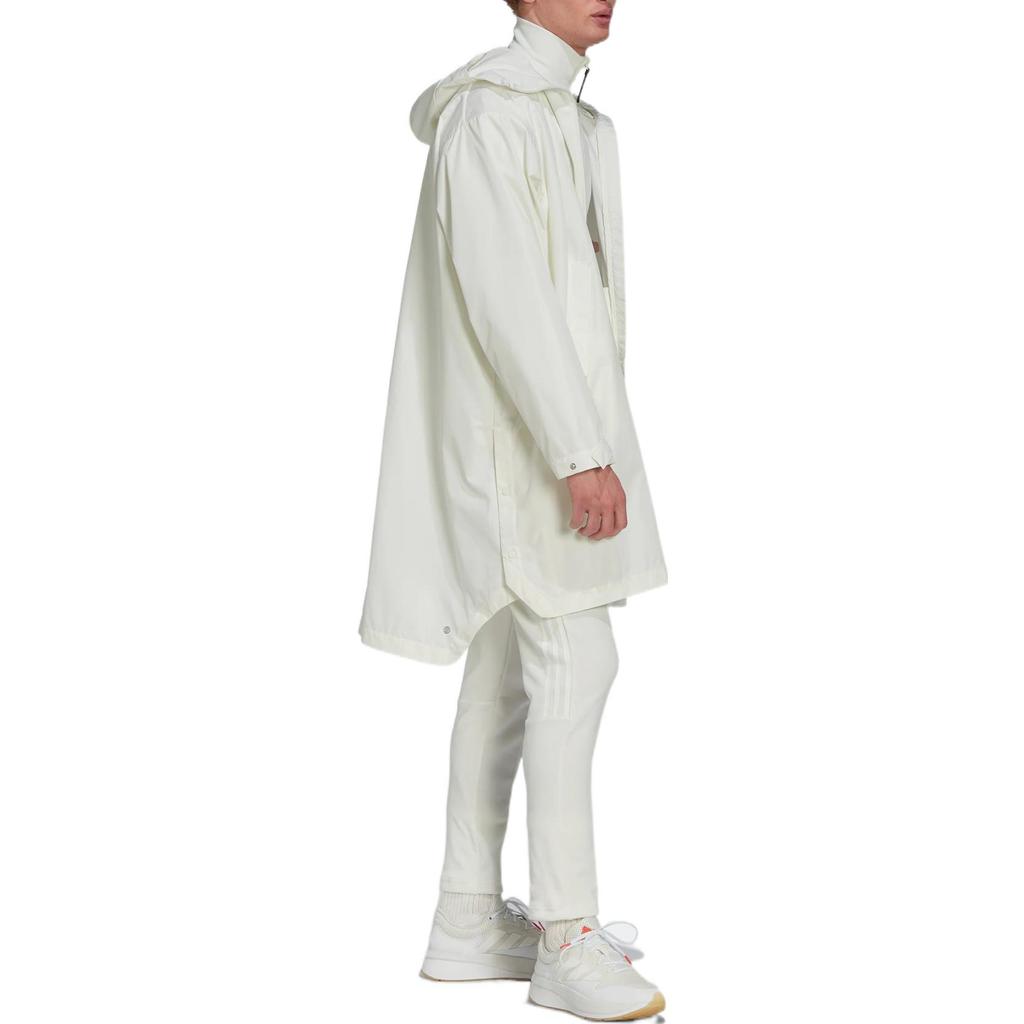 Adidas Solid Color Hooded Jacket Men Outerwear White HN1943