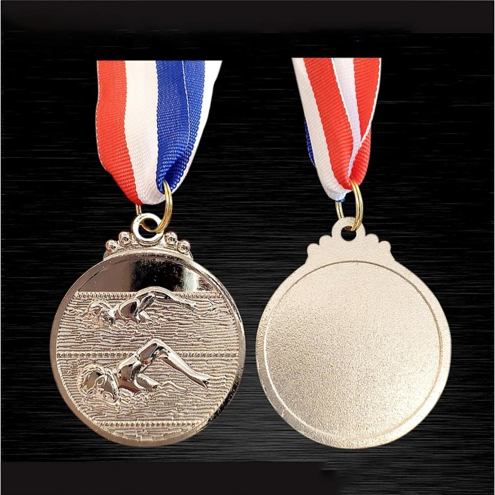 5cm Diameter Swimming Competition Medal Zinc Alloy Sports Award  Activity Contest