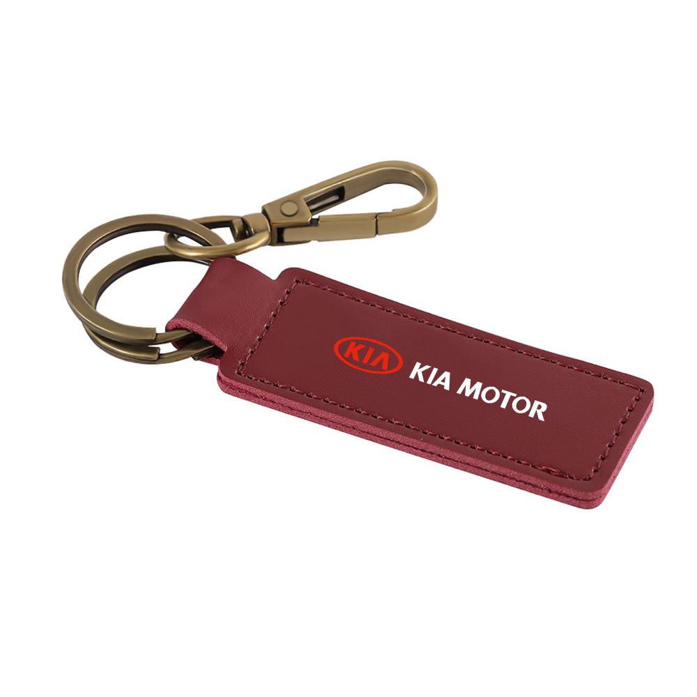 2026 Hot Car Sticker 2 Colors PU Leather Keychain Gift Key Chain For KIA KN Sportage Ceed Sorento Cerato Optima Picanto Rio Soul