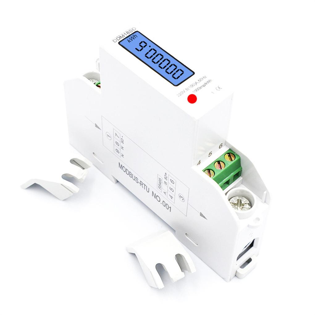 

Watt Hour DDM18SD Single Phase Mounting LCD Display KWH Backlight Electric Measurement Screen Voltage High Precision Power Meter