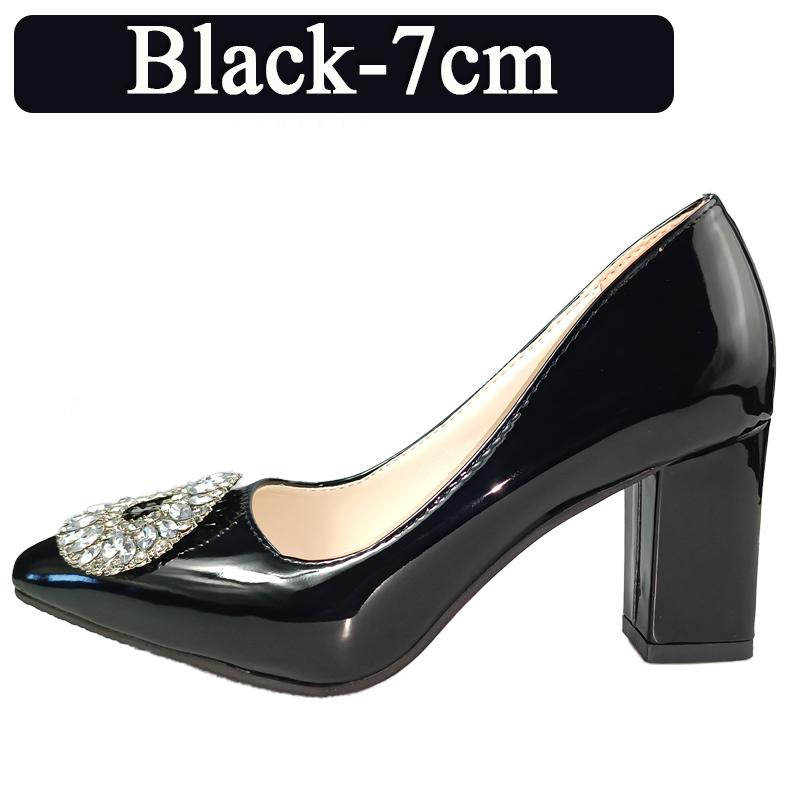 

Мода Aphixta Bing Большие Кристаллы Круглая Пряжка 7см Массивный Каблук Туфли Женская Обувь Темно-зеленый Мода и Досуг Туфли с Острым Носком 35 чёрный