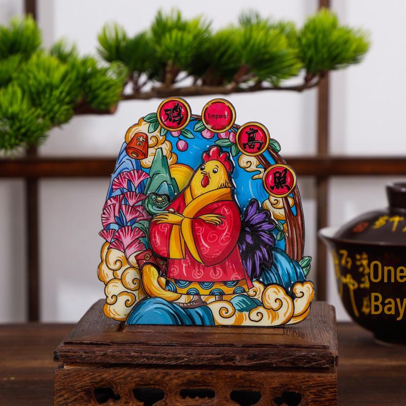 Wooden Zodiac Snake Year City Fridge Magnet Souvenir