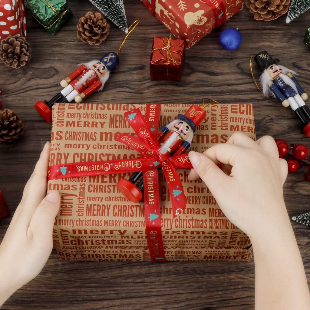 Nutcracker Christmas Decorations 6Pcs Christmas Nutcrackers Ornaments Nutcracker Figures for Christmas Tree Ornaments Birthday Gift Home Party Xmas