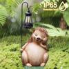 Funny Resin Animal Sculpture with Solar Outdoor Light Outdoor Lawn Decor Garden Frog Ornament for Patio Balcony Yard Lawn Decor