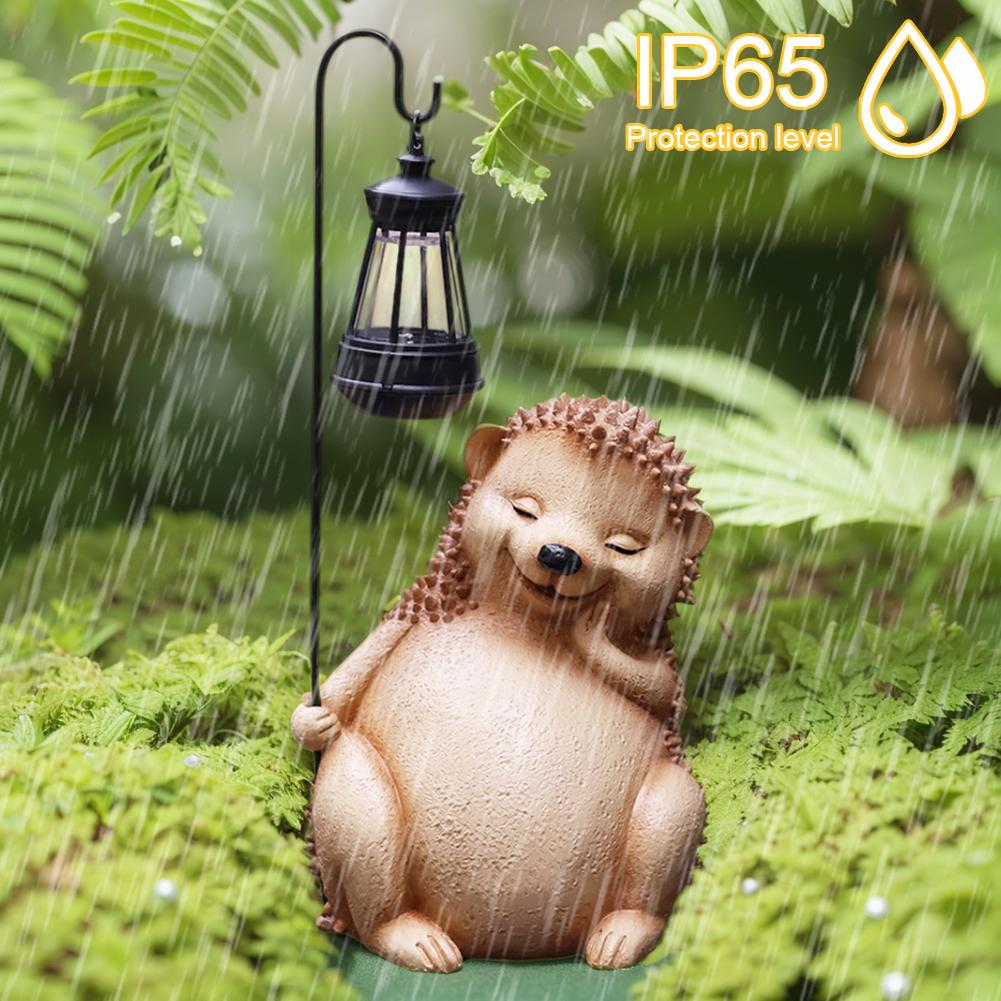 Funny Resin Animal Sculpture with Solar Outdoor Light Outdoor Lawn Decor Garden Frog Ornament for Patio Balcony Yard Lawn Decor