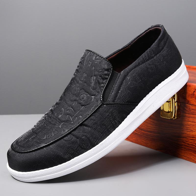 

Обувь Мужская Модная Обувь на Плоской Подошве Универсальная Обувь для Мальчиков Повседневная Обувь Лоферы Маленькая Белая Обувь Мужская Обувь 39 чёрный