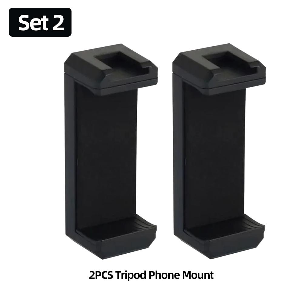 Mobile Phone Clip Tripod Holder with Cold Shoe & 1/4" Screw Hole For iPhone Samsung Huawei Xiaomi Realme Smartphones Accessories