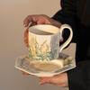 Retro American Coffee Set Internet Celebrity Cup Ceramic Women'S High Value Cup Gift Box Cup Saucer Afternoon Tea Coffee Cup