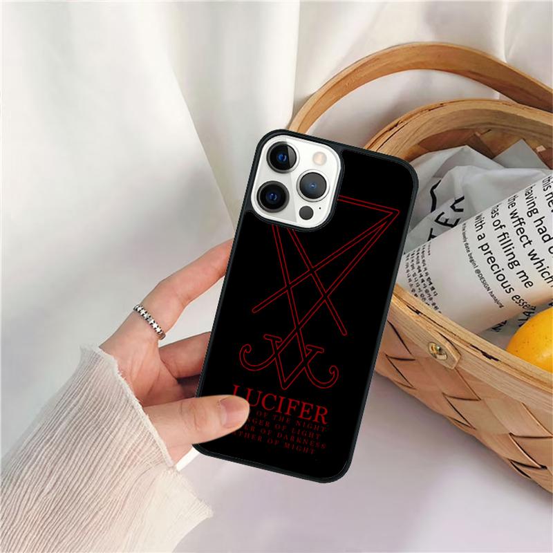 Sigil of Lucifer Phone Case For iPhone 17 Air 16 15 14 11 12 13 Pro  MAX Plus coque Cover Shell