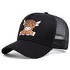 Cute Yak threediUnisexsional Embroidered Baseball Caps Unisexs and woUnisexs Outdoor Sports Event Mesh Baseball Caps